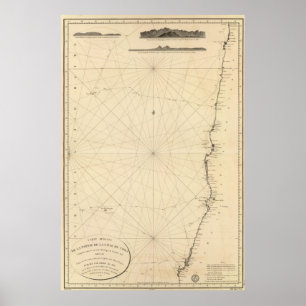 3 Küstenansichten, Chile Poster