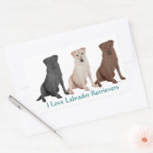 3 LABRADOR RECHTECKIGER AUFKLEBER (Umschlag)