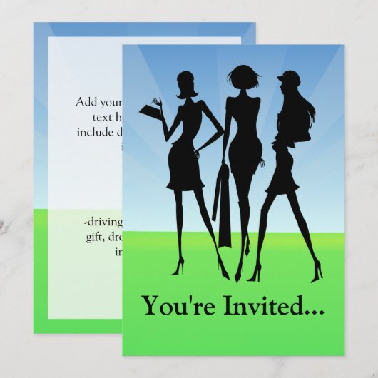 3 Ladenfreunde Einladung (Vorne/Hinten)