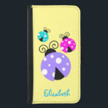 3 Ladybugs in Lila rosa und blau Personalisiert Geldbeutel Hülle Für Das Samsung Galaxy S5<br><div class="desc">Einige skurrile und niedliche Ladybugs. Diese farbenfrohen Ladybugs haben wunderschöne runde Körper mit niedlichen weißen Polka-Punkten auf der Rückseite. Ihre Köpfe haben eine halbe Mondform in Schwarz und niedliche, lockig geformte Gefühle. Diese 3 Ladybugs sind hell lila, rosa und blau gestrichen. Personalisieren / anpassen mit einem Namen oder anderen Text....</div>
