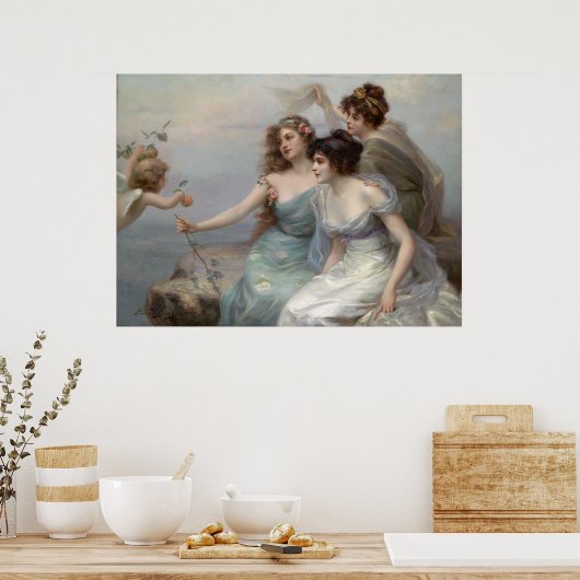 3 Ladys and Angel Poster (Küche)