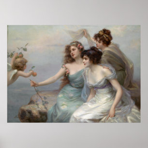 3 Ladys and Angel Poster