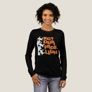3 Lama Nicht unser Probllama Drei gestapelte Sonne Tri-Blend Shirt