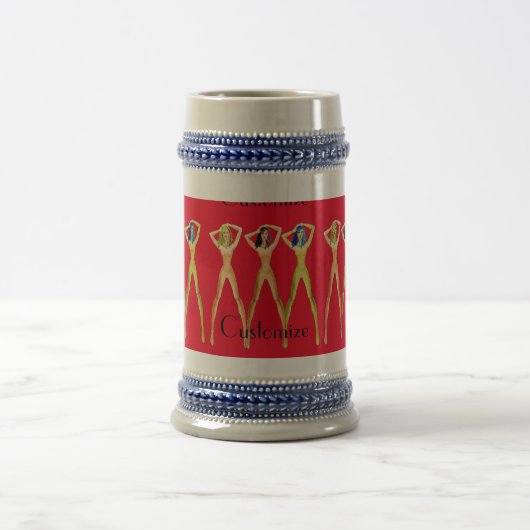 3 langbeinige Ladys Stehend Thunder_Cove Bierglas (Mittel)