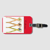 3 langbeinige Ladys Stehend Thunder_Cove Gepäckanhänger (Vorderseite (Horizontal))