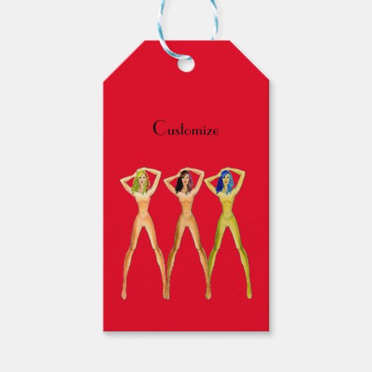 3 langbeinige Ladys Stehend Thunder_Cove Geschenkanhänger (Vorderseite)
