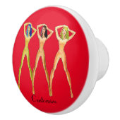 3 langbeinige Ladys Stehend Thunder_Cove Keramikknauf (Rechts)