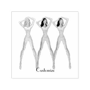 3 langbeinige Ladys Stehend Thunder_Cove Permastempel