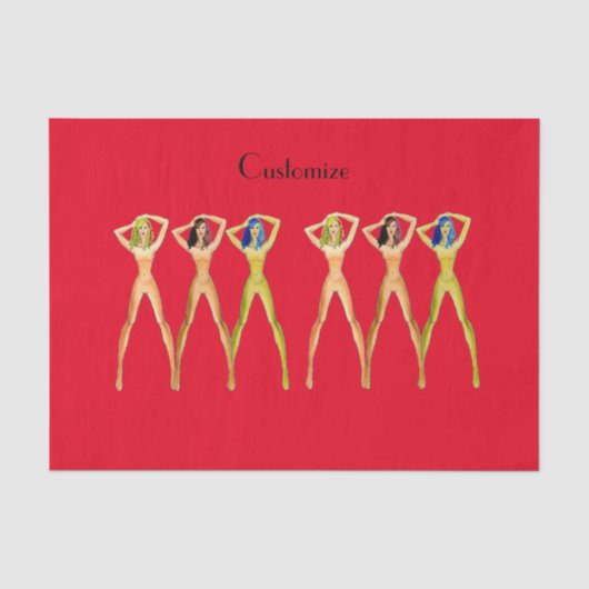 3 langbeinige Ladys Stehend Thunder_Cove Seidenpapier (Vorderseite)