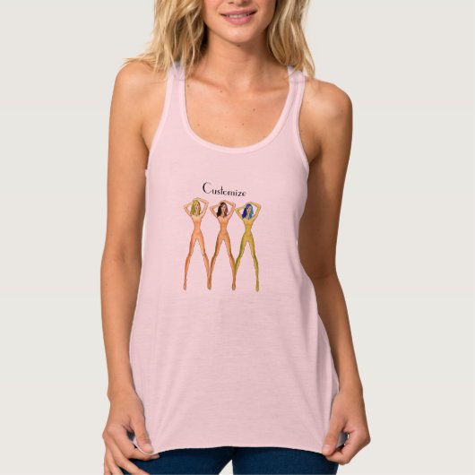 3 langbeinige Ladys Stehend Thunder_Cove Tank Top (Vorderseite)