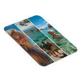 3 lange vertikale Streifen Boho-Foto Magnet (Rechte Seite)