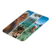 3 lange vertikale Streifen Boho-Foto Magnet (Linke Seite)