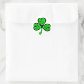 3 Leaf Celtic Clover Kleeblatt Runder Aufkleber (Tasche)