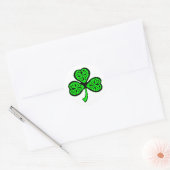 3 Leaf Celtic Clover Kleeblatt Runder Aufkleber (Umschlag)