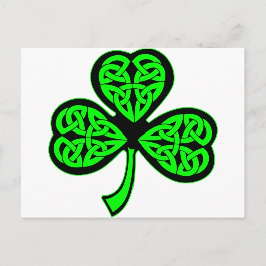 3 Leaf Celtic Kleeblatt Postkarte (Vorderseite)