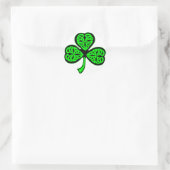 3 Leaf Celtic Kleeblatt Runder Aufkleber (Tasche)