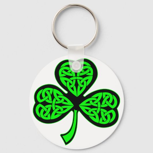 3 Leaf Celtic Kleeblatt Schlüsselanhänger (Vorderseite)