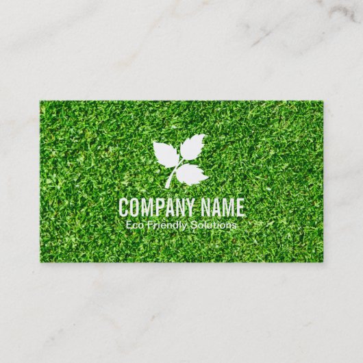 3 Leaf | Ökologisches Gras Visitenkarte (Vorderseite)