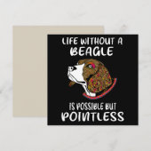 3 Leben ohne einen Beagle Einladung (Vorne/Hinten)