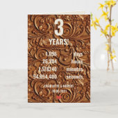 3. Lederhochzeit Karte (Gelbe Blume)