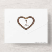 3. Lederhochzeit ohne Umschlag Foto All In One Einladung (Rückseite)