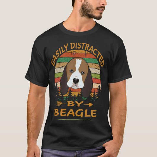 3 Leicht Ablenkbar Durch Beagle T-Shirt (Vorderseite)