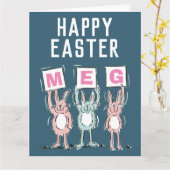 3 Letter Name Happy Oaster Card Karte (Gelbe Blume)