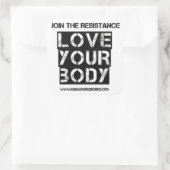 3" Liebe Ihres Aufklebers Quadratischer Aufkleber (Tasche)