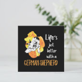 3 Life's Just Better With A German Shepherd Einladung (Stehend Vorderseite)