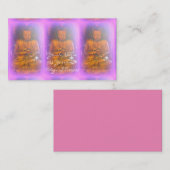 3 lila Aura Buddhas Visitenkarte (Vorne/Hinten)