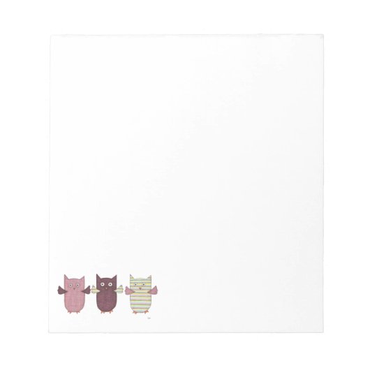 3 Lila Blätter Flying Notepad Notizblock (Vorderseite)