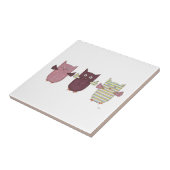 3 Lila Schalen Fliegender Tile Fliese (Seite)