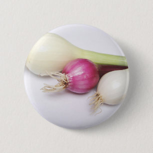 3 lila und weiß Zwiebeln Button