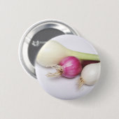 3 lila und weiß Zwiebeln Button (Vorne & Hinten)