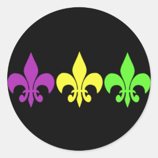 3 LILIE RUNDER AUFKLEBER