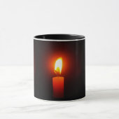 3 LIT RED CANDLES AUF KAFFEE-TASSE TASSE (Zentrum)