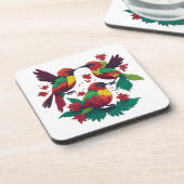 3 Little Reggae Birds Getränkeuntersetzer (Linke Seite)