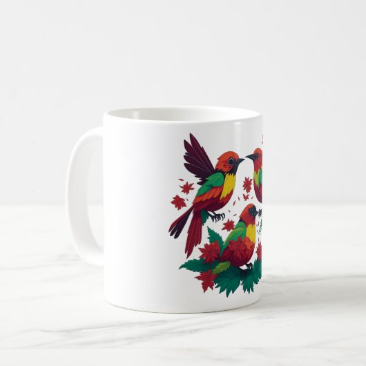 3 Little Reggae Birds Kaffeetasse (Vorderseite Links)