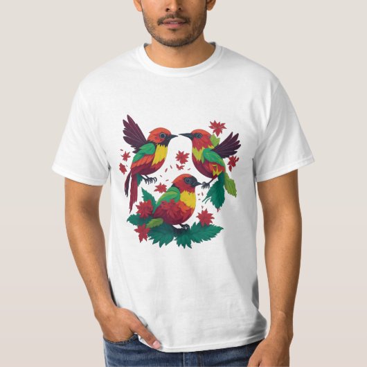 3 Little Reggae Birds T-Shirt (Vorderseite)