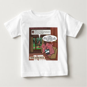3 Little Social Media Savvy Schweine Baby T-shirt