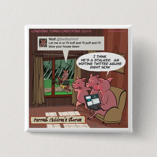3 Little Social Media Savvy Schweine Button (Vorderseite)
