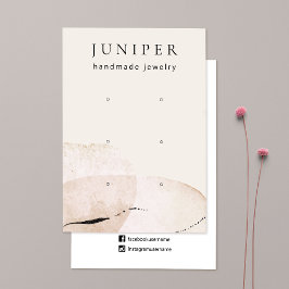 3 Loch Abstrakt Watercolor Earring Juwelier Displa Visitenkarte