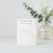 3 Loch White Wood Juwelier Display Business Card Visitenkarte (Stehend Vorderseite)