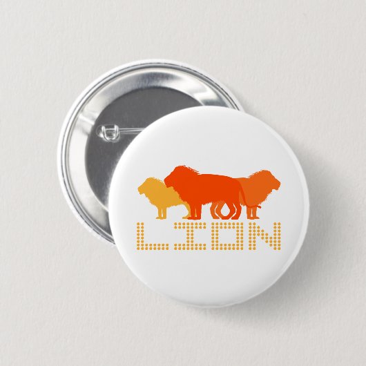 3 Löwen (Orange) Button (Vorne & Hinten)