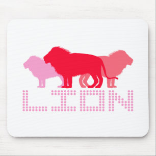 3 Löwen (rot) Mousepad