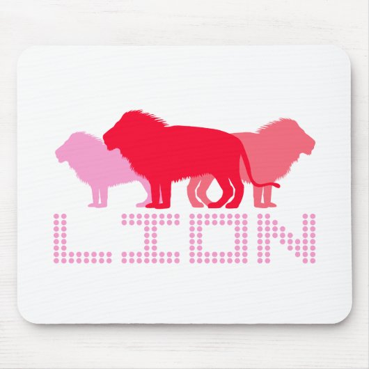 3 Löwen (rot) Mousepad (Vorne)