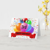 3. Mai Geburtstag Karte (Gelbe Blume)