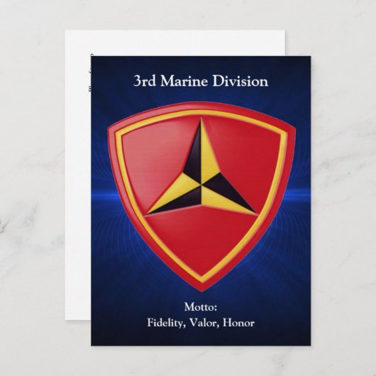 3. Mar Div Postkarte (Vorne/Hinten)