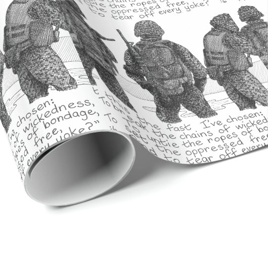 3 Marines Geschenkpapier (Rolleneckpunkt)