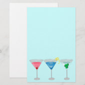 3 Martini-Briefpapier Briefpapier (Vorne/Hinten)
